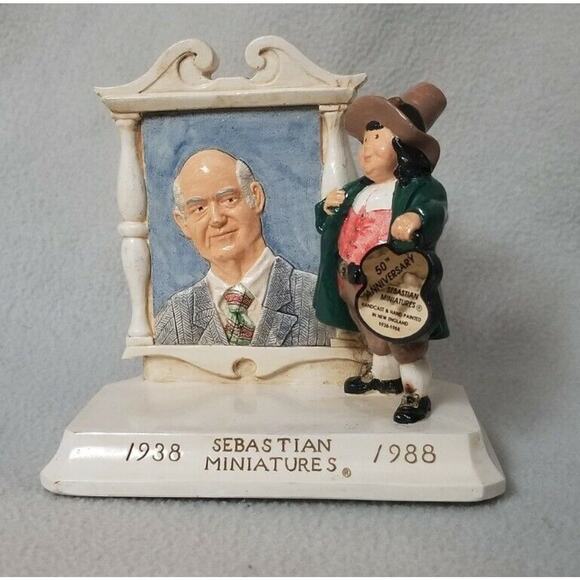 Signed Sebastian Miniatures 50th Anniversary 1988 Number 678 Portrait Pilgrim - Picture 3 of 9